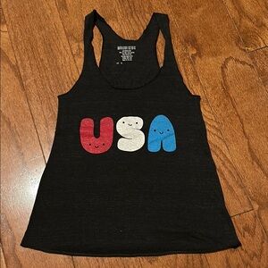 Mochi Kids dark gray USA Tank Top